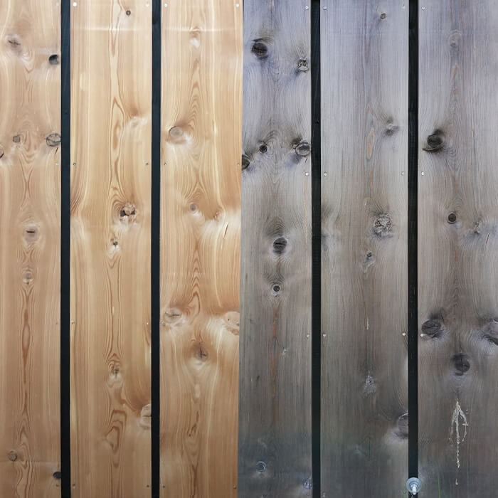 Bewitterungsversuch Fassadenmuster